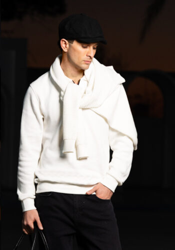 پلیور یقه نیم زیپ