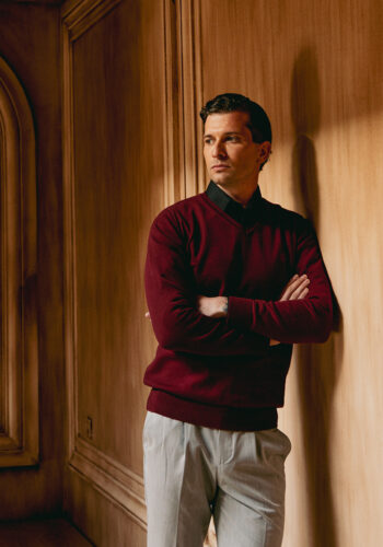 پلیور یقه هفت مردانه