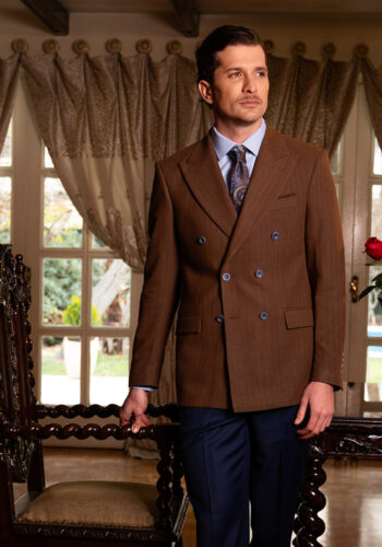 کت و شلوار قهوه ای