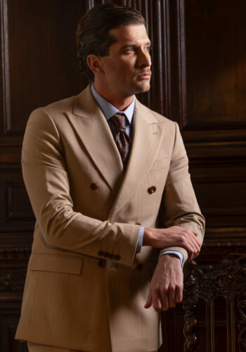 ست کت و شلوار کرم 4923