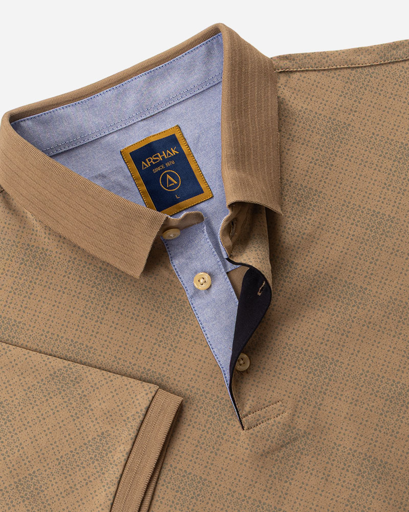 تیشرت 3 دکمه کرم