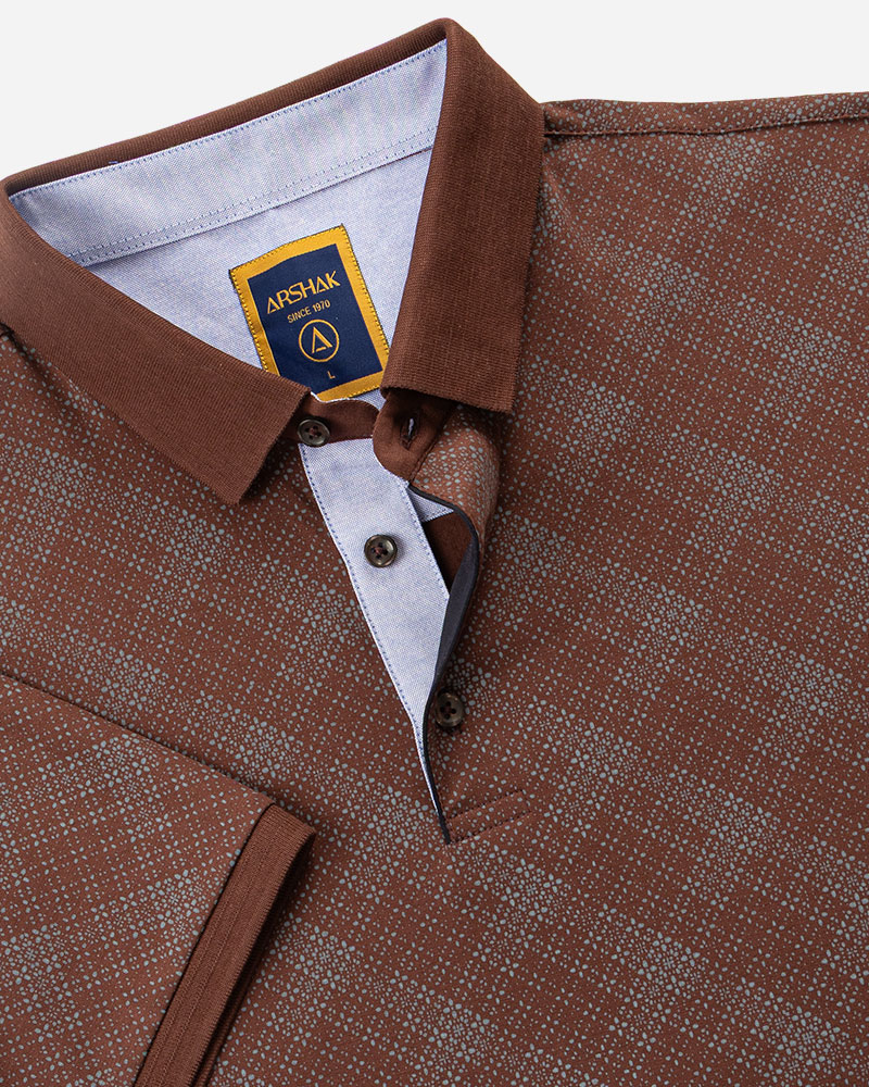 12 تیشرت 3 دکمه زرشکی