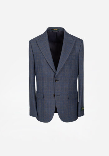 کت دو کمه چهارخانه سورمه ای