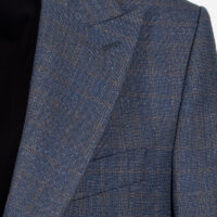 کت دو کمه چهارخانه سورمه ای کت دو کمه چهارخانه سورمه ای