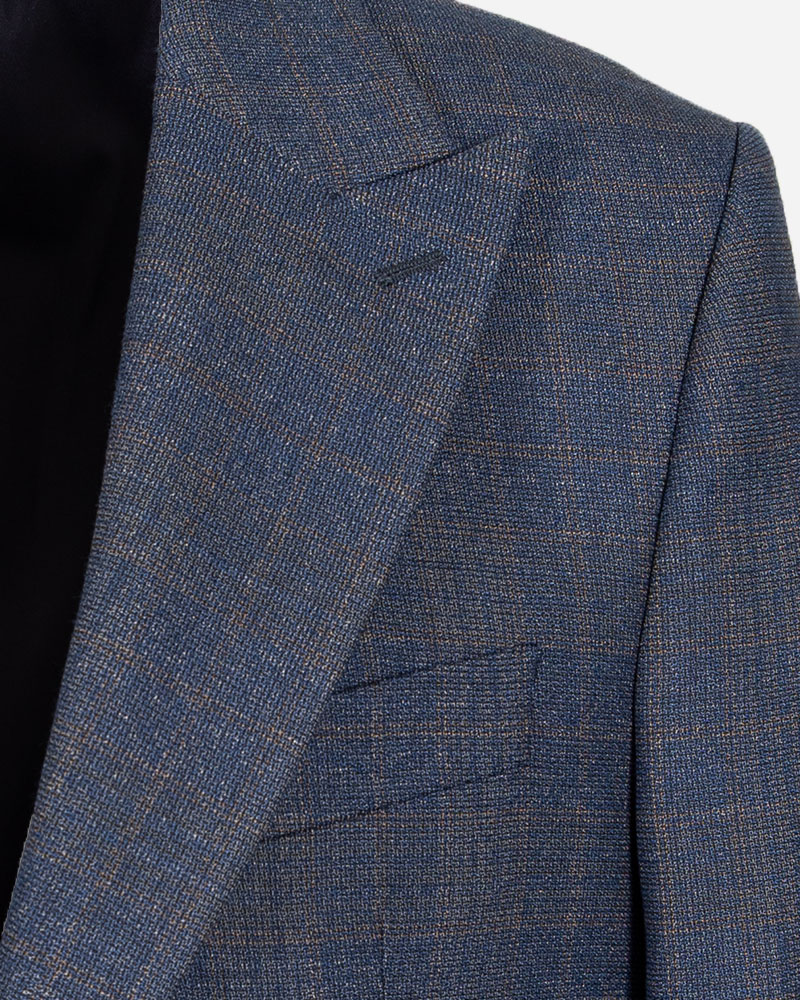 کت دو کمه چهارخانه سورمه ای کت دو کمه چهارخانه سورمه ای