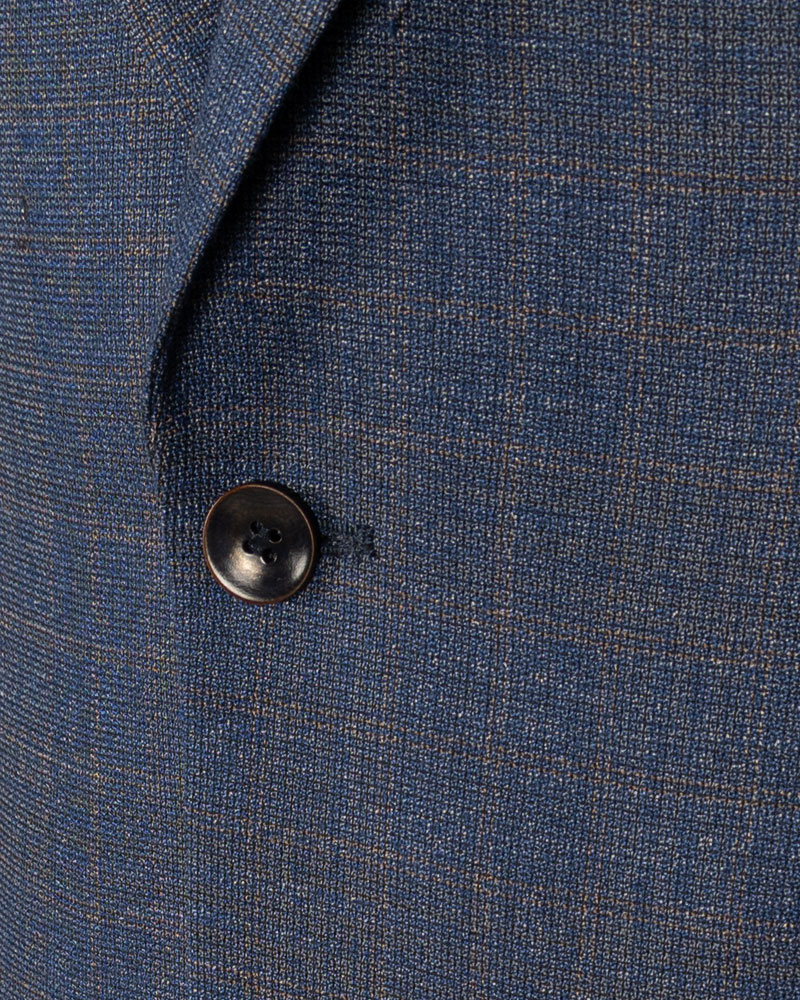 کت دو کمه چهارخانه سورمه ای کت دو کمه چهارخانه سورمه ای